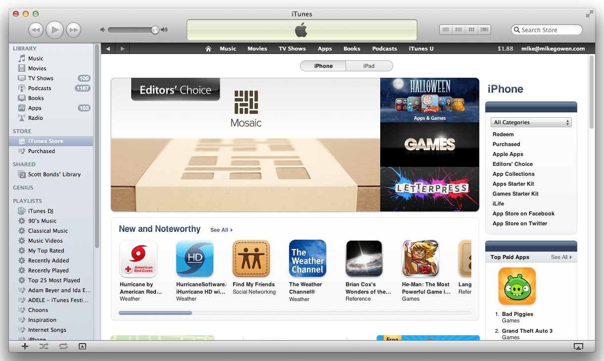 Mosaic featured in the App Store