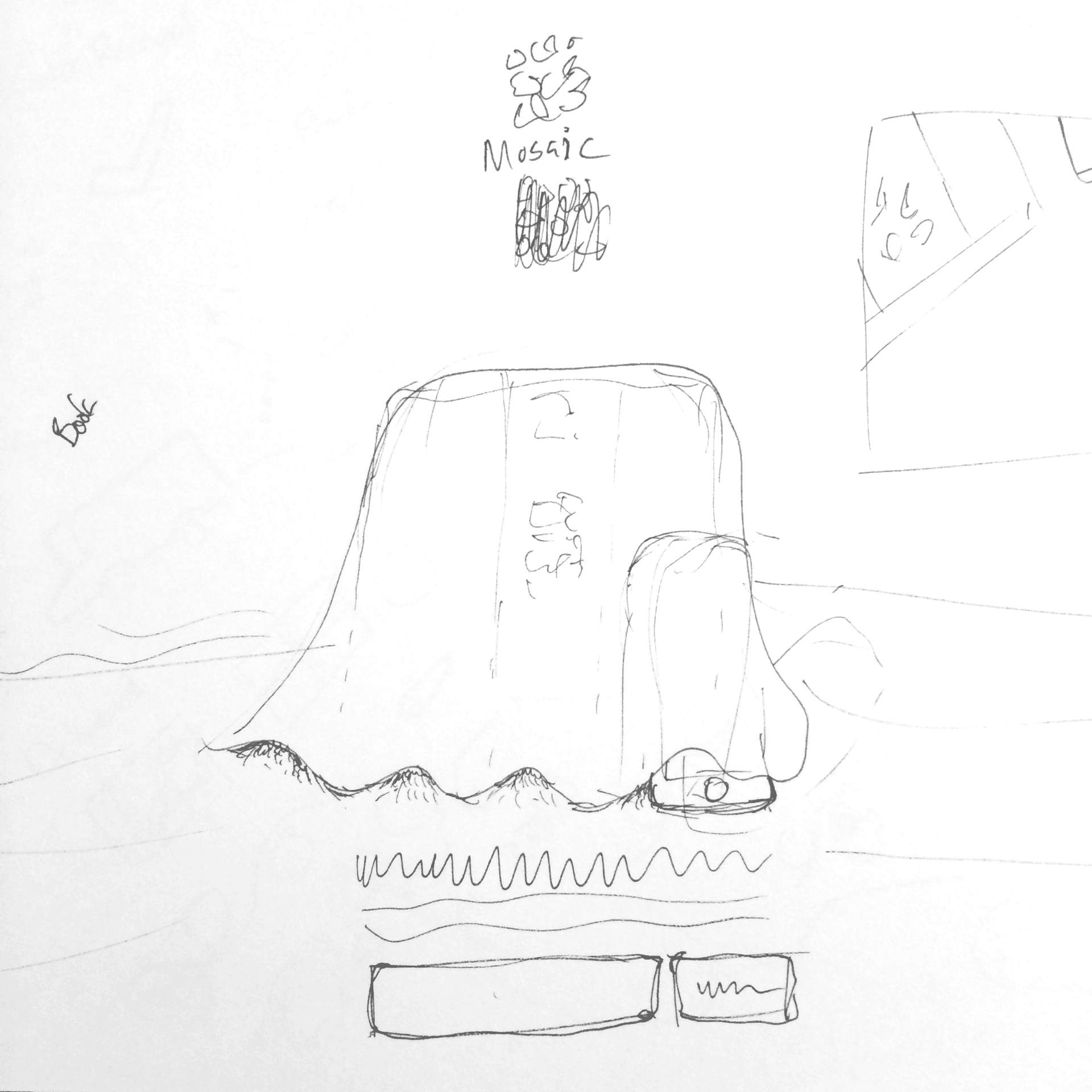 Early sketch for the Mosaic teaser site