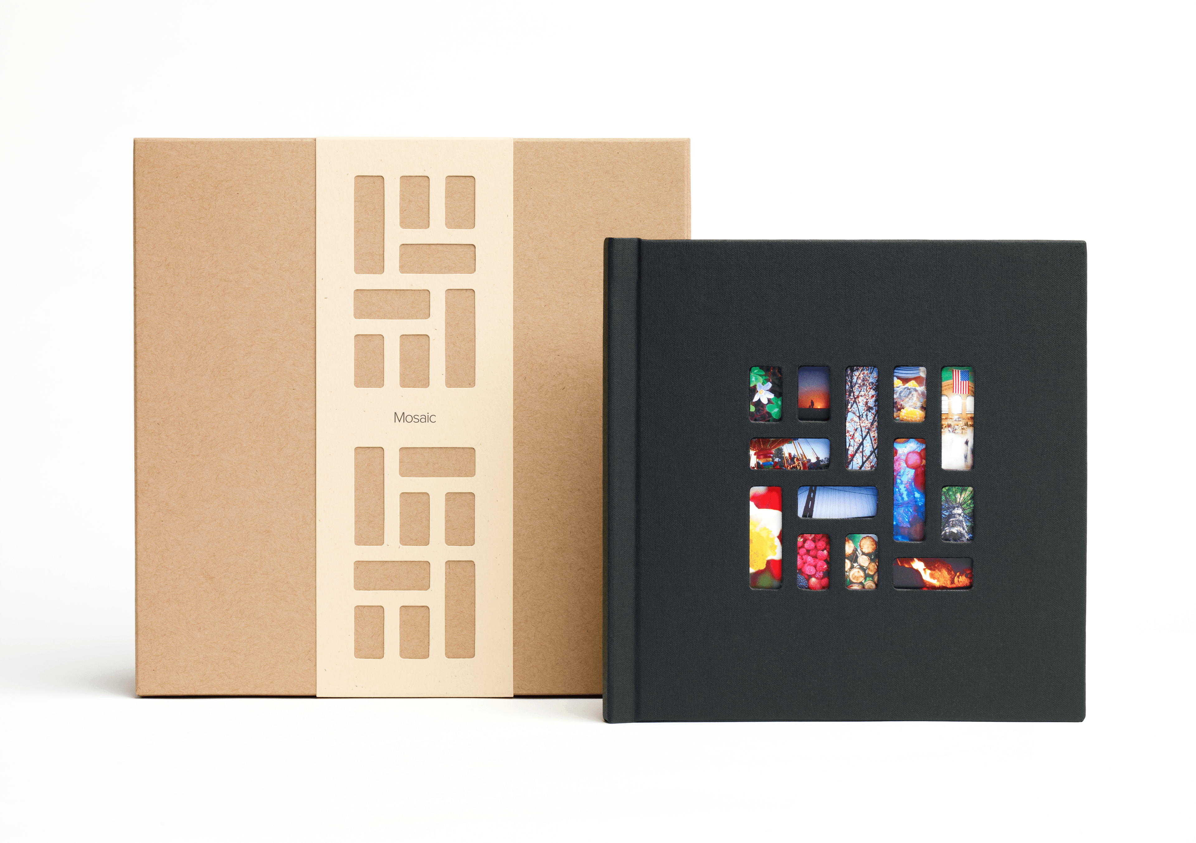 Mosaic photobook and packaging