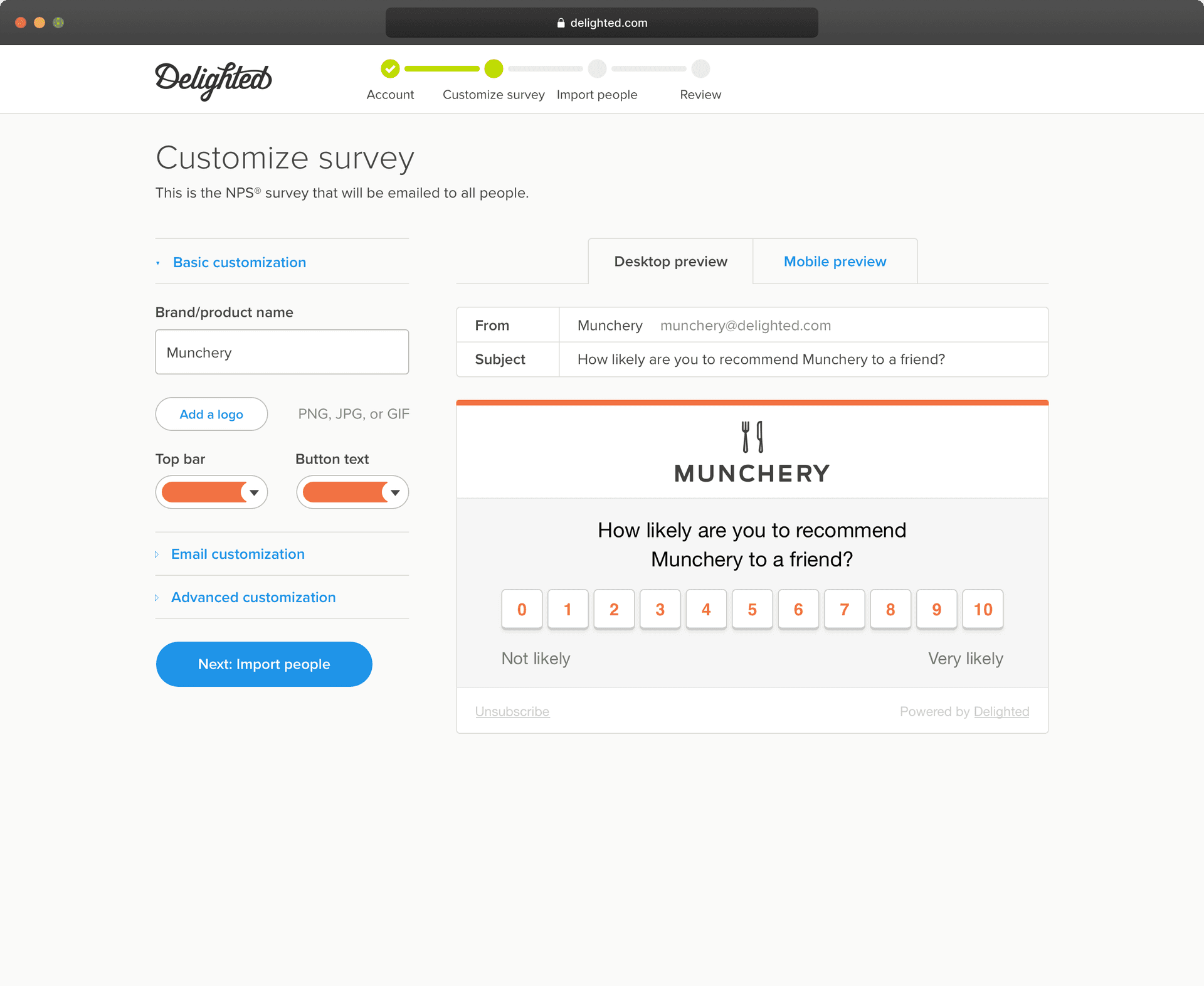 Customize